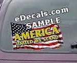 CNF203 American Flag United We Stand Decal