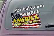  CNF203 American Flag United We Stand Decal