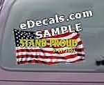 CNF204 American Flag Stand Proud Decal