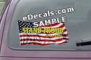  CNF204 American Flag Stand Proud Decal