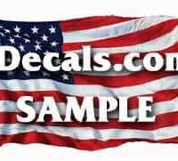  CNF206 American Flag Wavey Plain Decal