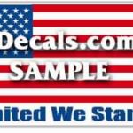 CNF207 American Flag United We Stand Decal