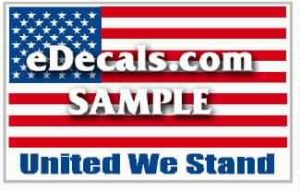 CNF207 American Flag United We Stand Decal