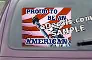  CNF210 American Flag Proud To Be Decal