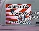 CNF211 American Flag Love It Or Leave It Decal