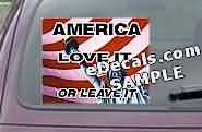  CNF211 American Flag Love It Or Leave It Decal