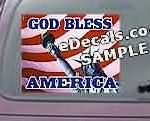 CNF212 American Flag God Bless America Decal