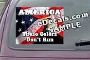  CNF214 American Flag Eagle These Colors Decal