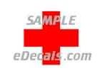 CNF320 Red Cross Flag Decal