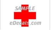 CNF320 Red Cross Flag Decal