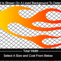  COL702 Color Fade Flame Decal