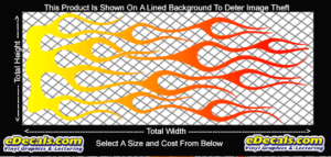 COL703 Color Fade Flame Decal