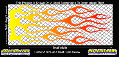 COL703 Color Fade Flame Decal