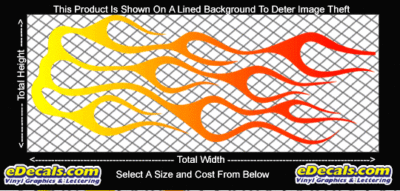 COL705 Color Fade Flame Decal