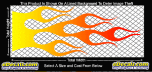 COL706 Color Fade Flame Decal