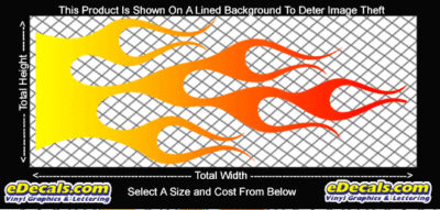 COL706 Color Fade Flame Decal