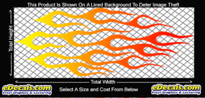 COL707 Color Fade Flame Decal