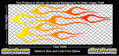 COL708 Color Fade Flame Decal