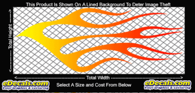 COL711 Color Fade Flame Decal