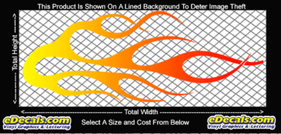 COL713 Color Fade Flame Decal