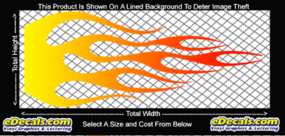 COL715 Color Fade Flame Decal