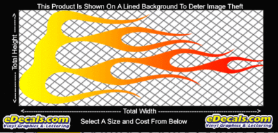 COL718 Color Fade Flame Decal