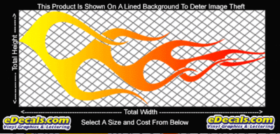 COL719 Color Fade Flame Decal