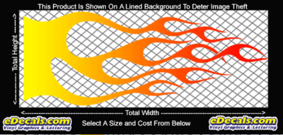 COL720 Color Fade Flame Decal
