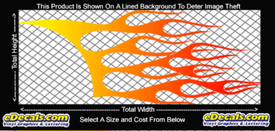 COL722 Color Fade Flame Decal