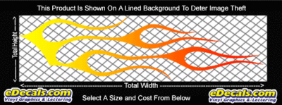 COL726 Color Fade Flame Decal