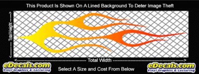 COL728 Color Fade Flame Decal