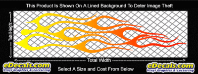 COL729 Color Fade Flame Decal