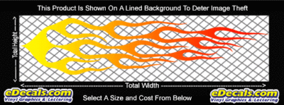 COL731 Color Fade Flame Decal