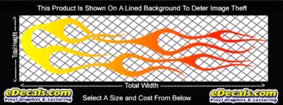 COL732 Color Fade Flame Decal