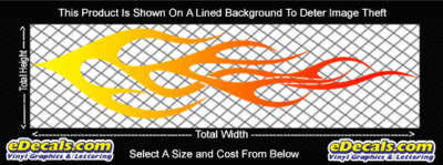 COL733 Color Fade Flame Decal