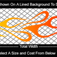  COL734 Color Fade Flame Decal