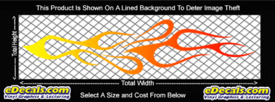 COL734 Color Fade Flame Decal