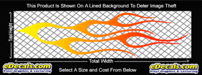 COL737 Color Fade Flame Decal