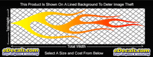 COL742 Color Fade Flame Decal