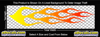 COL743 Color Fade Flame Decal