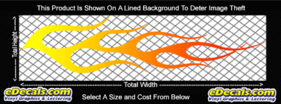 COL744 Color Fade Flame Decal