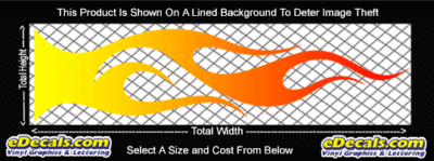 COL745 Color Fade Flame Decal