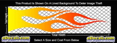 COL747 Color Fade Flame Decal
