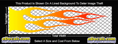 COL749 Color Fade Flame Decal