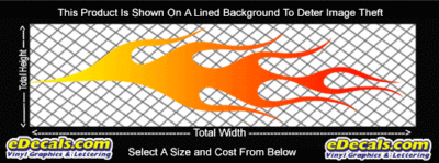 COL755 Color Fade Flame Decal