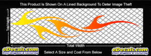 COL756 Color Fade Flame Decal