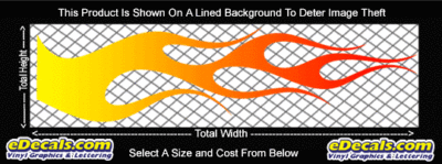 COL757 Color Fade Flame Decal