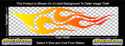 COL759 Color Fade Flame Decal