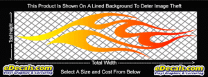 COL761 Color Fade Flame Decal
