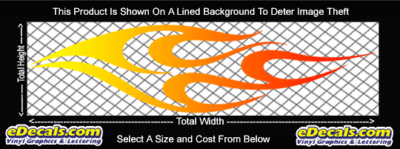 COL762 Color Fade Flame Decal